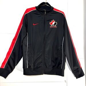 Men’s Nike Black and Red Retro Canada’s Hockey Jacket, size L, good condition